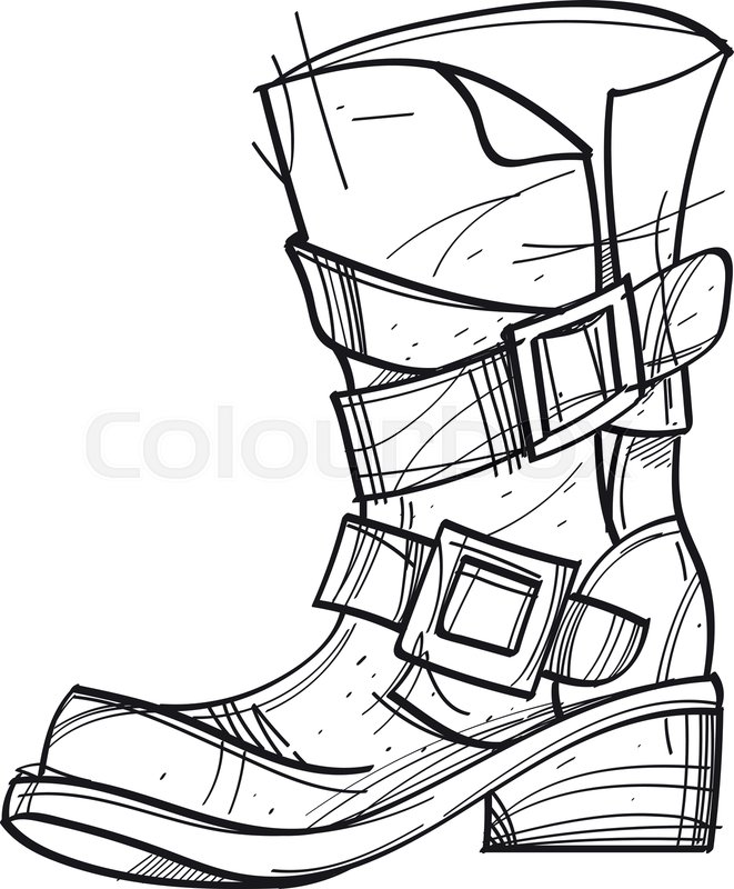 661x800 Old Men's Boots Cartoon Drawing For Stock Vector Colourbox