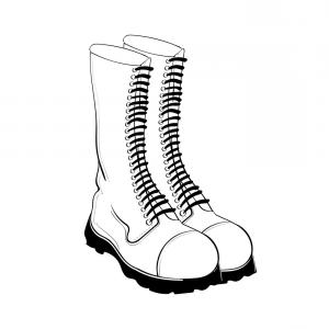 300x300 Photostock Vector Old Army Boots Military Leather Worn Boots