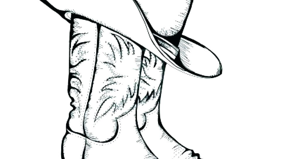 960x544 Cowboy Boot Coloring