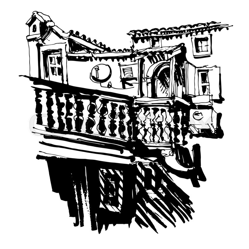 800x800 Black And White Sketching Of Old Stock Vector Colourbox