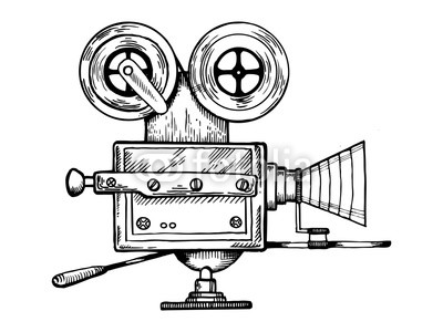 400x300 Old Movie Camera Engraving Vector Illustration Buy Photos Ap