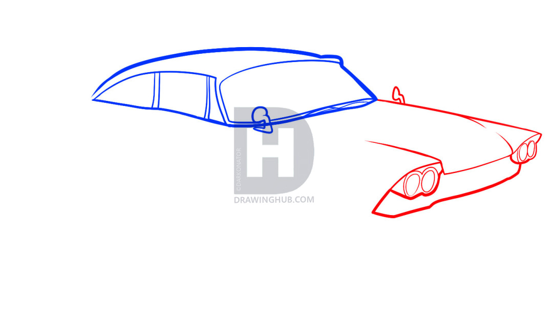 1080x627 How To Draw An Old Car, Old Car, Step