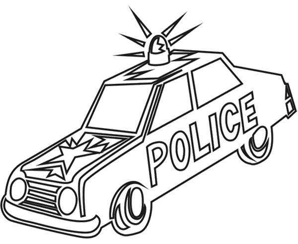 600x491 Old Car Police Coloring