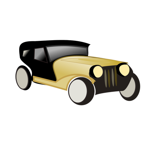 500x500 Old Car Cartoon Vector Drawing