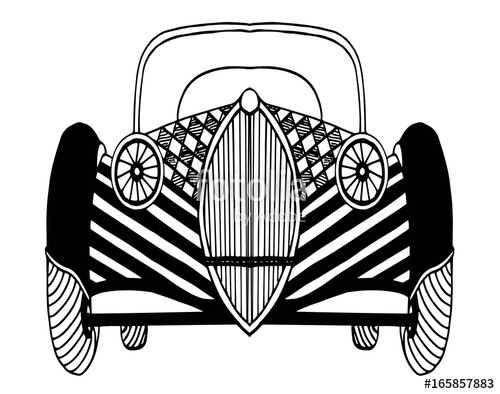 500x394 Vintage Retro Classic Old Car Vector Illustration Stock Photo