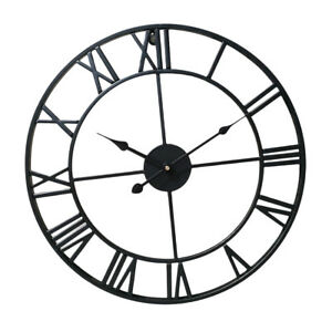 300x300 Antique Old Fashion Eu Rustic Decal Wall Clock,silent,quartz