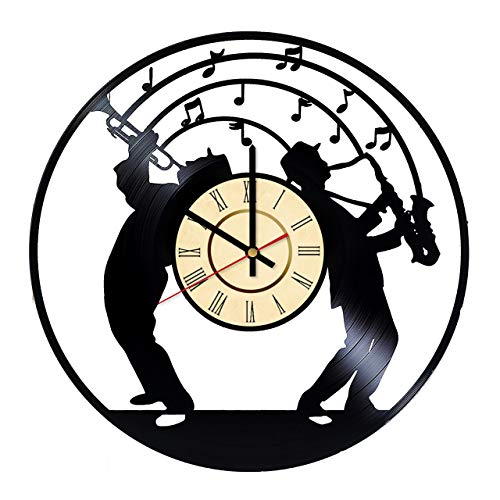 500x500 Jazz Music Vinyl Clock Gift For Relax Music Fans Wall