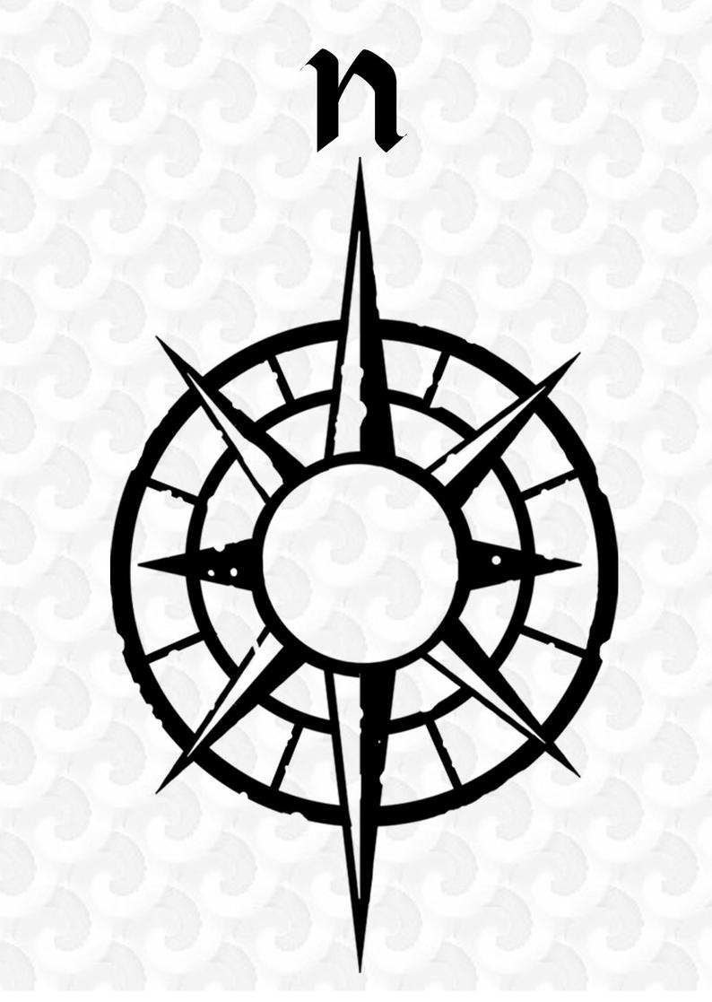 794x1117 Clip Art Map Compass Clip Art Silhouette Png Graphics Etsy