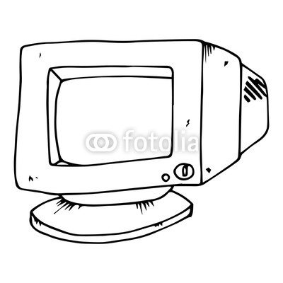 400x400 old computer monitor crt monitor vector illustration buy