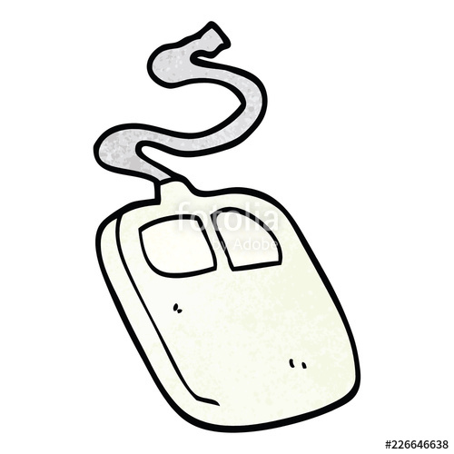 500x500 Cartoon Doodle Old Computer Mouse Stock Image And Royalty Free