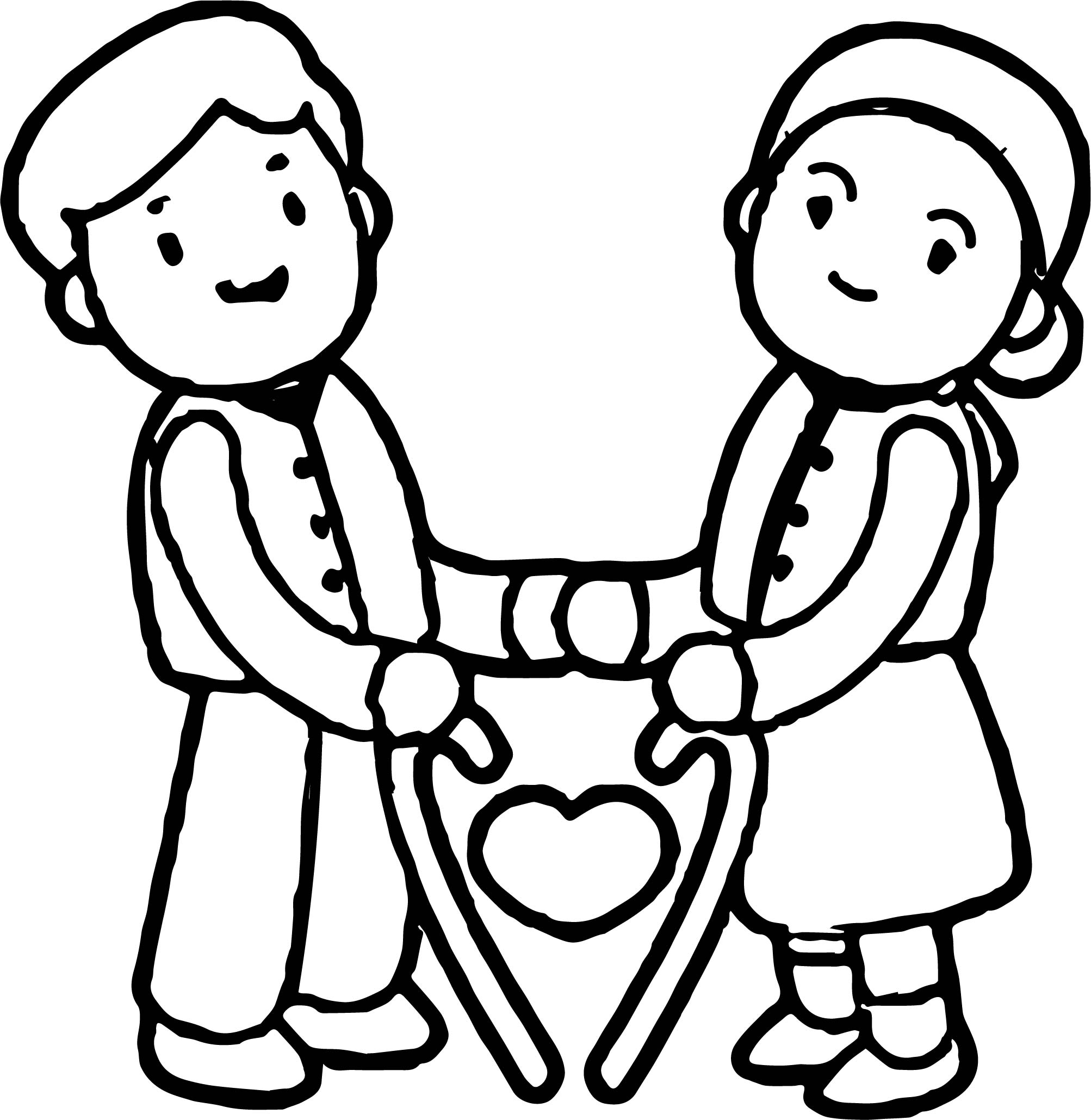 2006x2059 Old Figure Cartoon Couple Coloring