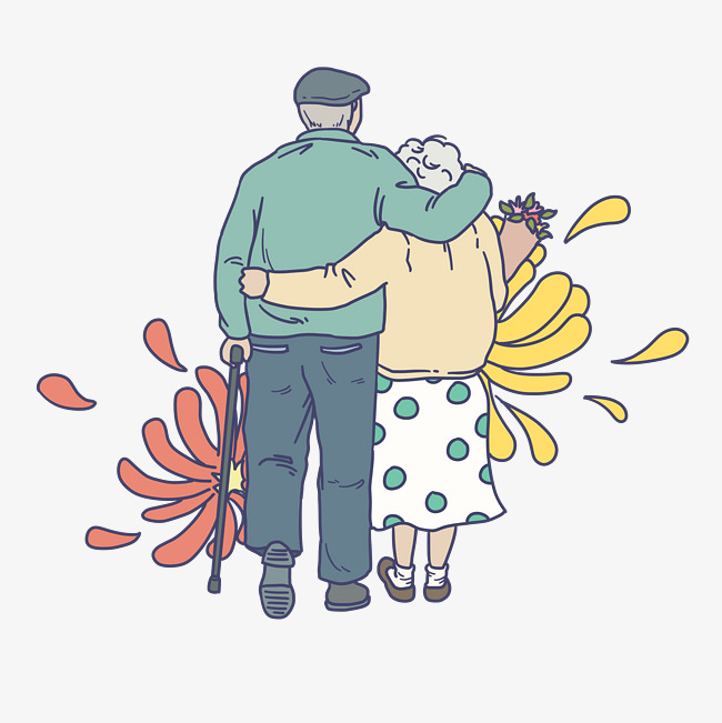 650x651 Pastoral Style And Love Of Old Couples Free Download