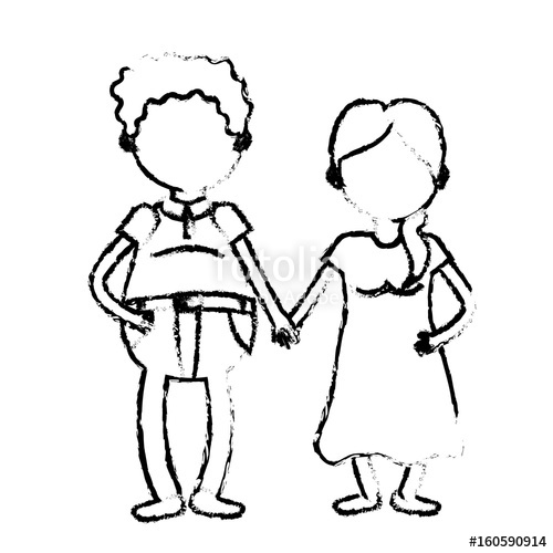 500x500 Figure Old Couple With Hairstyle Design Stock Image And Royalty