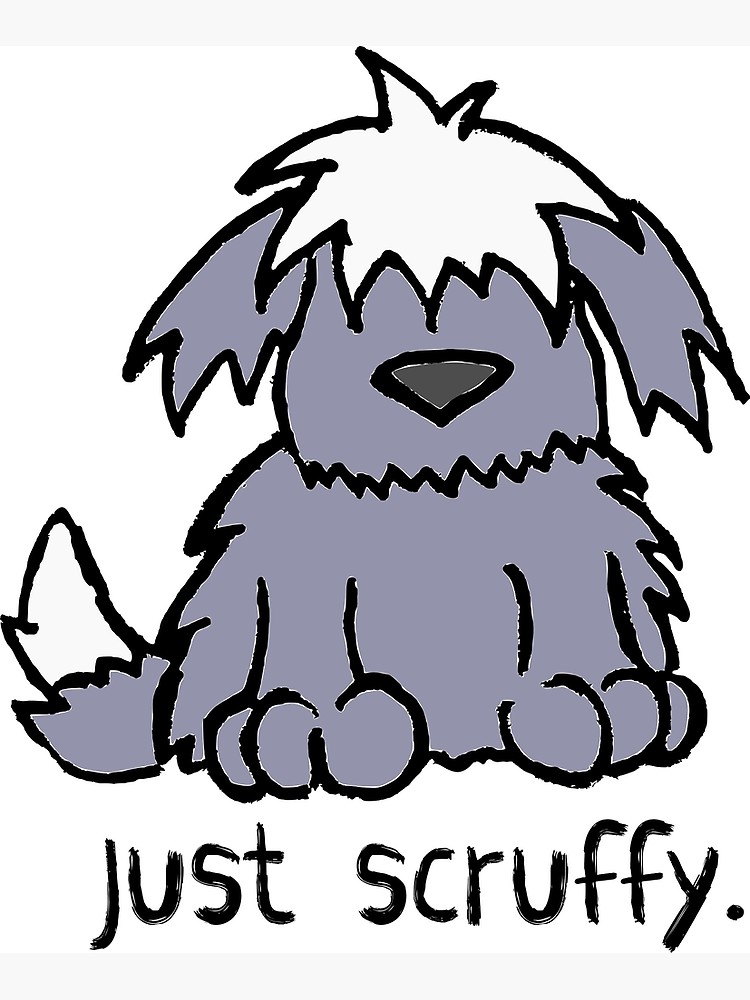 750x1000 just scruffy dog cartoon old english sheepdog canvas print