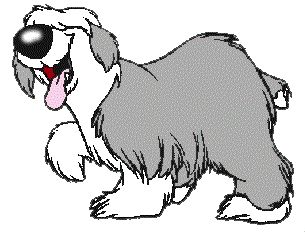 305x232 prince eric's dog max painting drawing english sheepdog, old