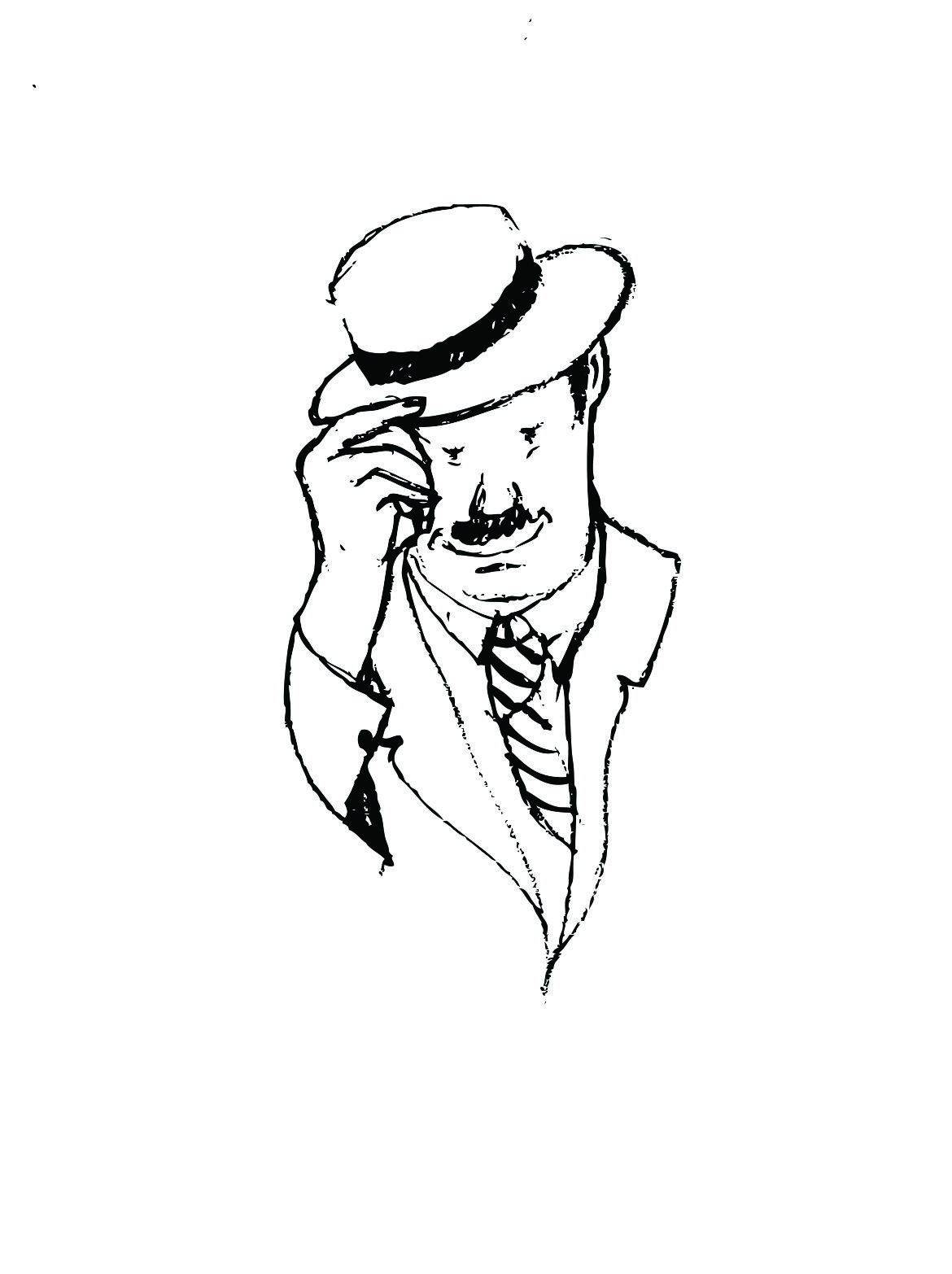 1170x1566 Drawing Of A Polite Old Gentleman Illustrations Illustration