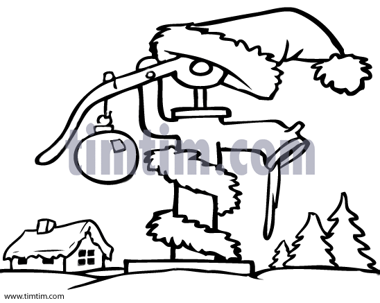 548x437 Free Drawing Of A Christmas Pump Bw From The Category Christmas