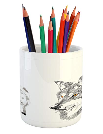 421x550 Ambesonne Sketchy Pencil Pen Holder, Old Fashion