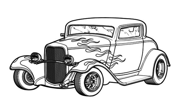 600x354 Muscle Car Hot Rod Drawings