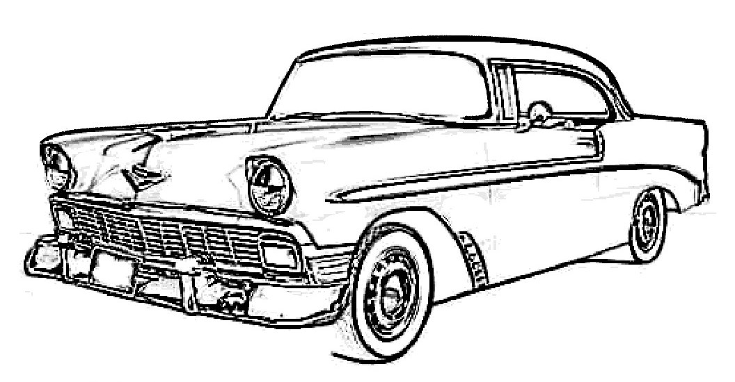 1056x550 Old Car Coloring Pages Fun Time