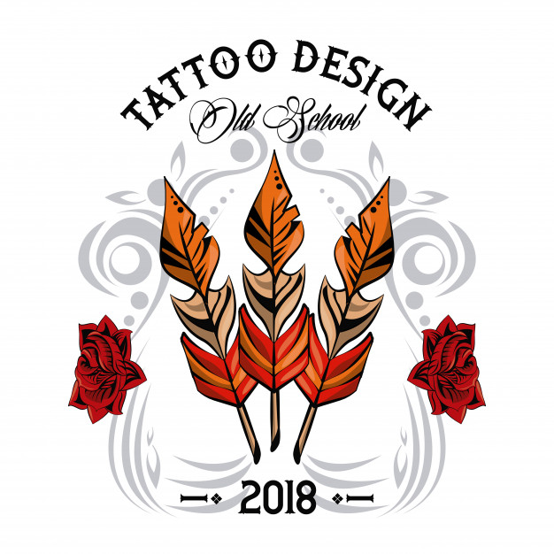 626x626 Tattoo Design With Old School Drawings Vector Premium Download