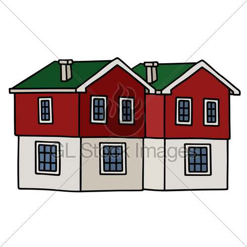 500x500 Old Red And White Houses Gl Stock Images