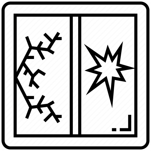 512x512 Broken Mirror, Broken Window, Cracked Screen, Halloween Theme, Old