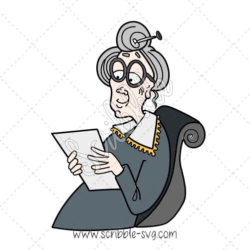 501x501 Old Lady Reading