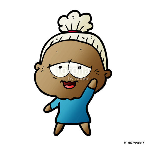 500x500 Cartoon Happy Old Lady Stock Image And Royalty Free Vector