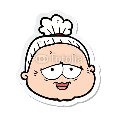 400x400 Sticker Of A Cartoon Old Lady Buy Photos Ap Images Detailview