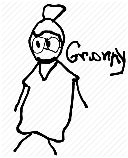 414x512 grand ma, grand mother, granny, happy birthday, old lady, stick