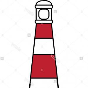 300x300 Stock Illustration Hand Drawn Textured Icon Lighthouse Vector