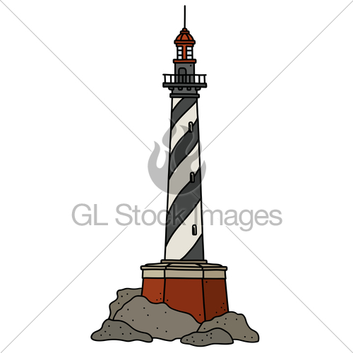 500x500 The Old Black And White Stone Lighthouse Gl Stock Images