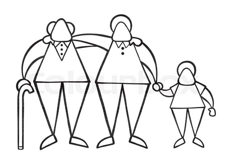 800x577 Vector Illustration Cartoon Old Man Stock Vector Colourbox