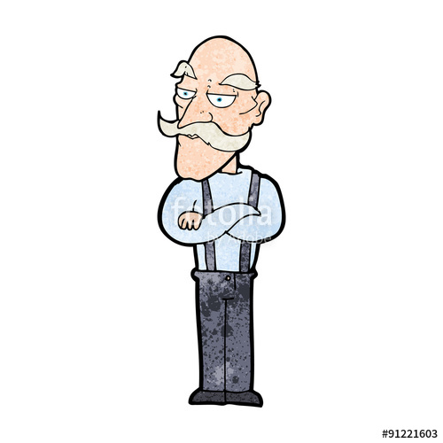 500x500 Cartoon Bored Old Man Stock Image And Royalty Free Vector
