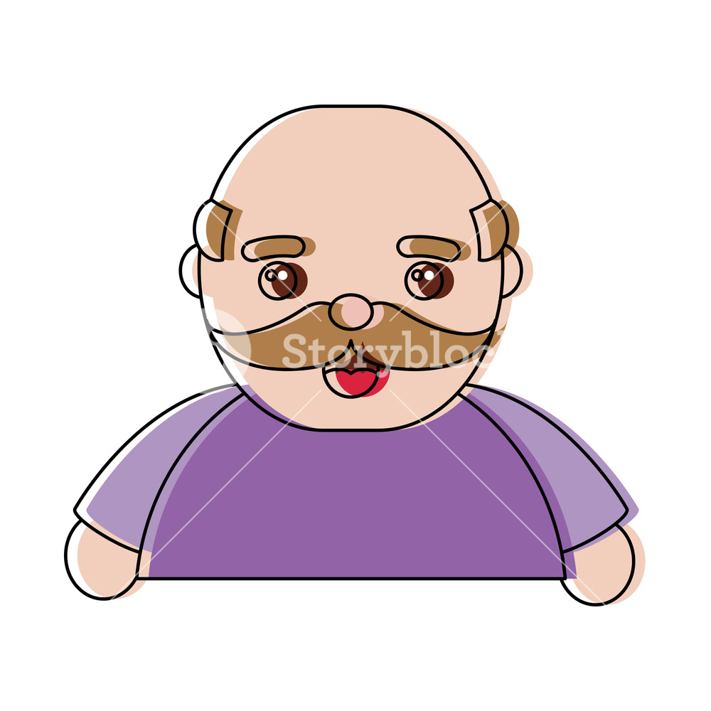 1000x1000 Cartoon Old Man Icon Over White Background Vector Illustration