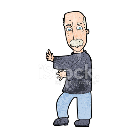 440x440 Cartoon Angry Old Man Stock Vector