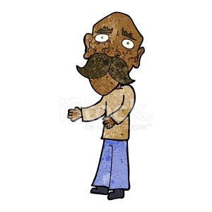 300x300 Cartoon Lonely Old Man Stock Vectors
