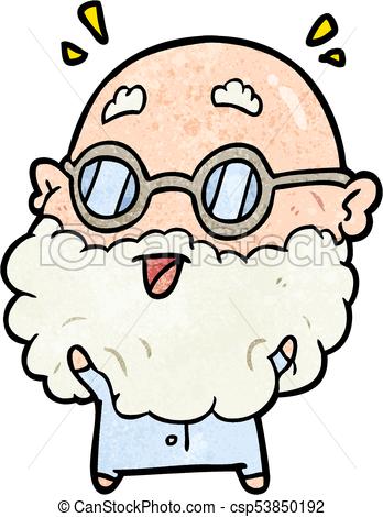 348x470 Cute Cartoon Surprised Old Man
