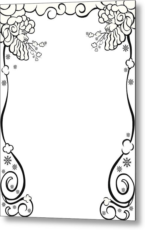 493x783 Old Man Winter Frame Metal Print