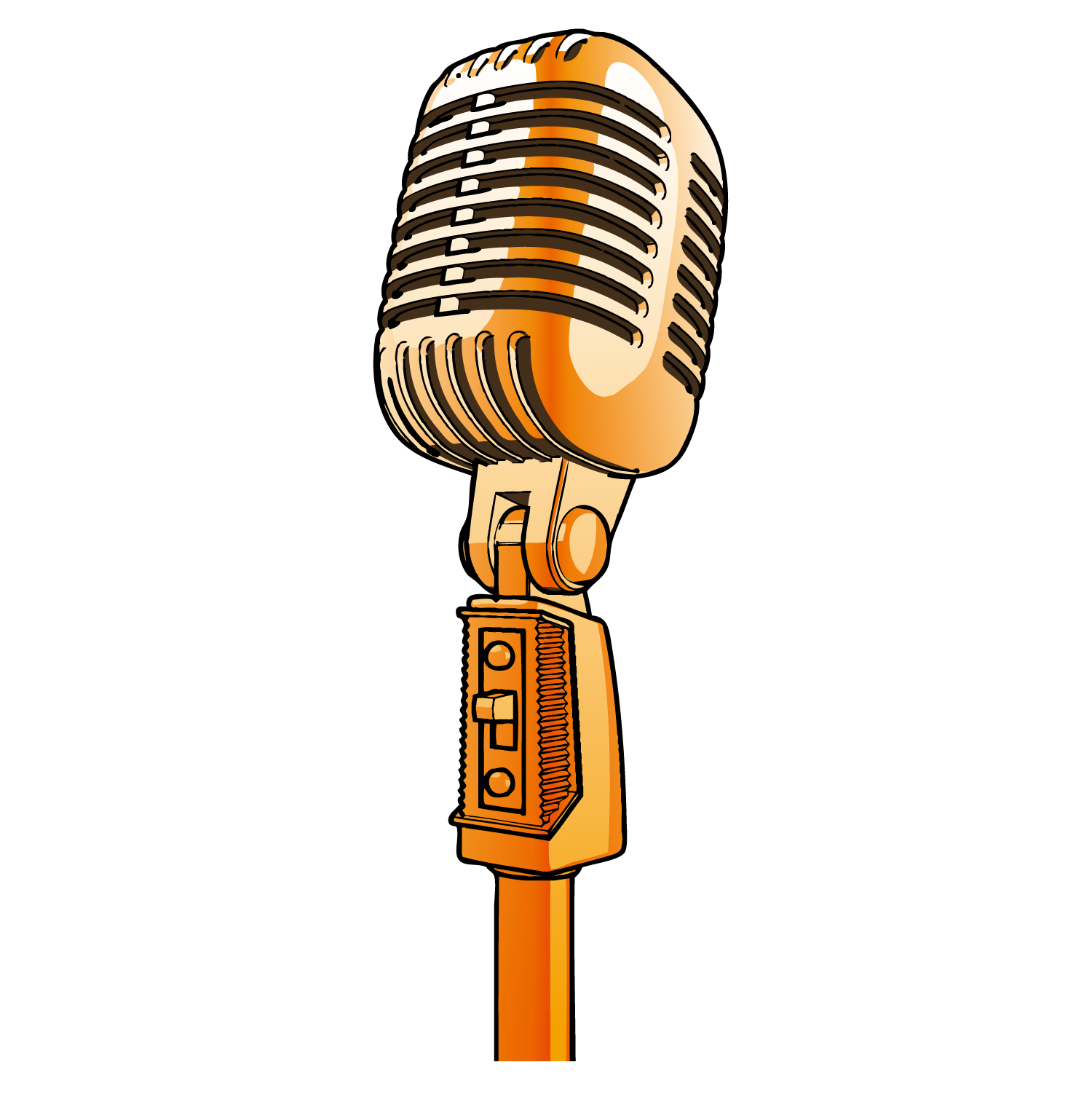 Old Microphone Drawing Free download on ClipArtMag