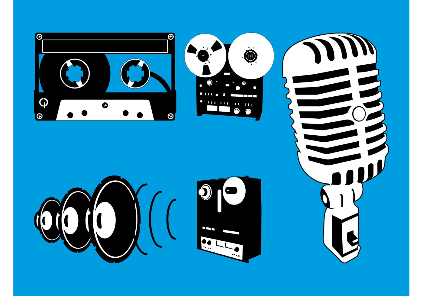 1400x980 Microphone Free Vector Art