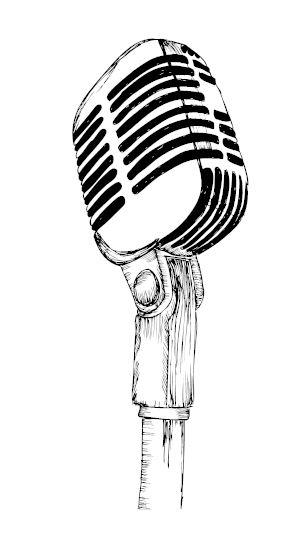 293x533 Old Fashion Vintage Microphone Vinyl Wall Art Singularcut