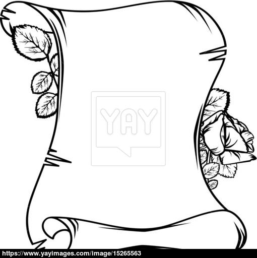 510x512 Old Paper With Rose Vector