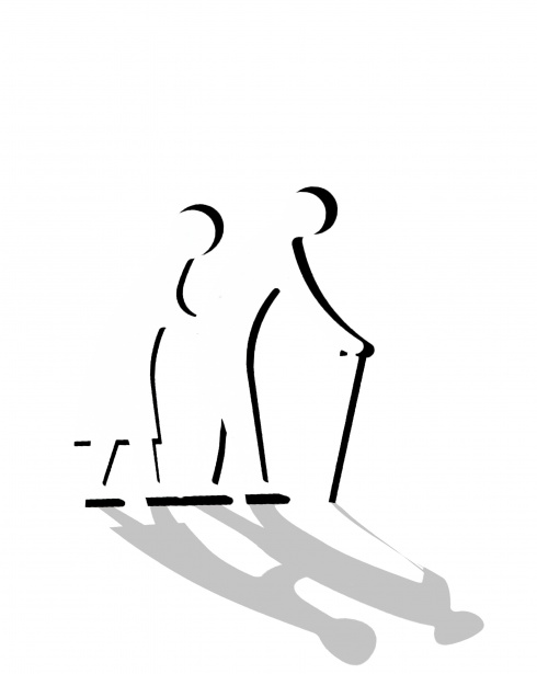 490x615 Silhouette Of Old People Free Stock Photo