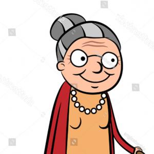 300x300 Stock Illustration People Old Man Walking Dog Cartoon Drawing