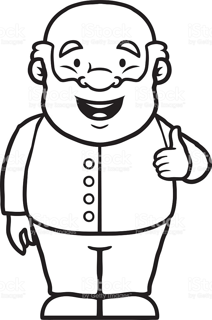 679x1024 Old Person Clipart Black And White