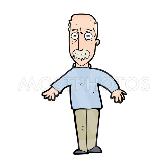 563x563 Cartoon Annoyed Old Man