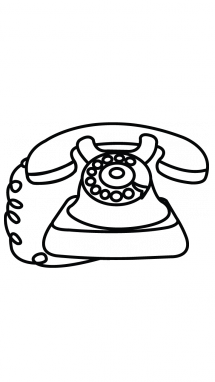 215x382 How To Draw An Old Style Telephone, Easy Step