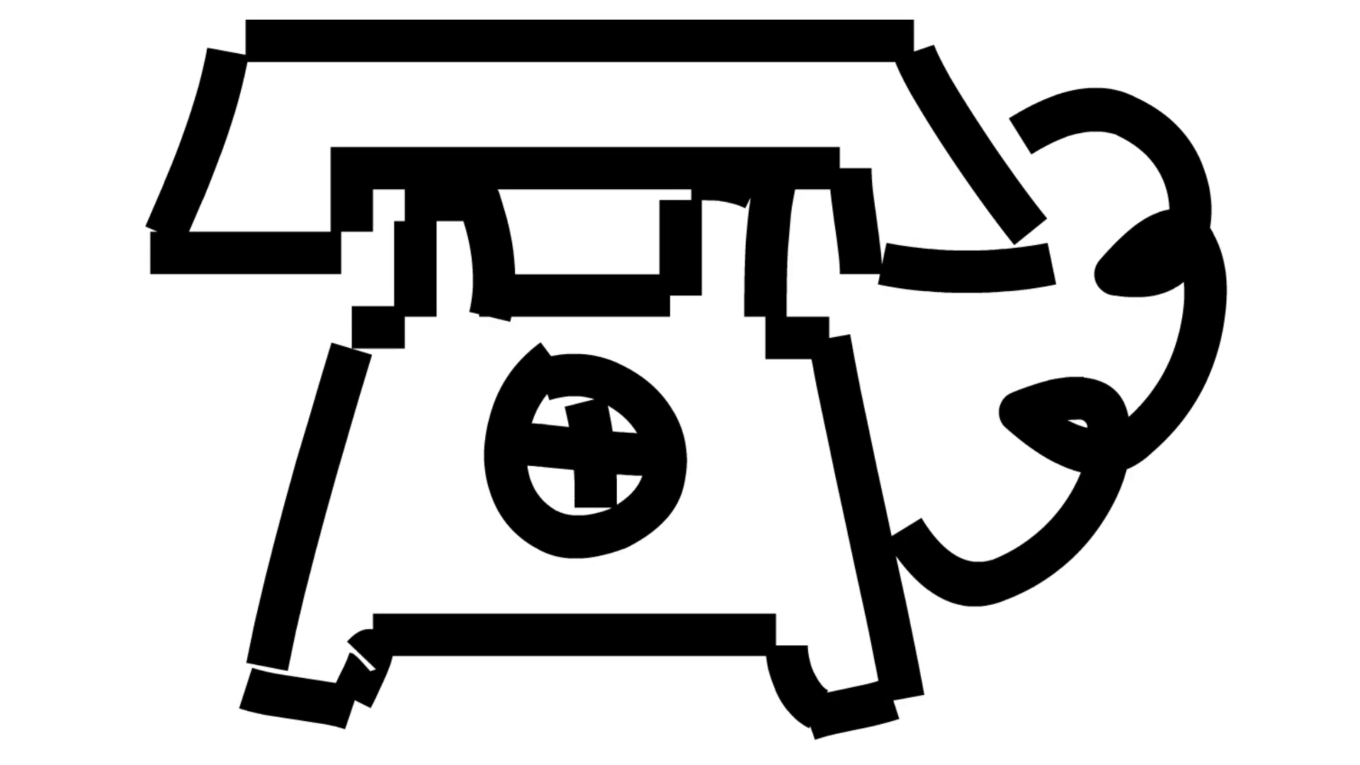 1920x1080 Old Phone Line Drawing Illustration Animation With Transparent